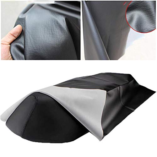 Funda de sillín de moto universal impermeable de piel negra resistente para motos 4