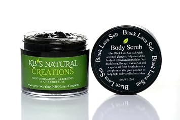 Black Lava Exfoliating Body Scrub - Removes Toxins and Impurities and Moisturizes Extra Dry Skin to Reveal Silky Skin 8-ozs
