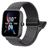 Zeeflufun Braided-Bands Compatible With Amazfit Active 2/Active 3 Premium/Active/GTR mini/GTS 4/4 Mini/3/2/2e/2 Mini,20MM Magnetic Stretchy Strap for Amazfit Bip 3 Pro/3/Lite/S Lite/U/U Pro Women Men