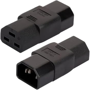 Tekit 2 Pack IEC C14 to C21 Power Plug Converter Adapter, IEC 320 C14 to C21 AC Power Adapter for UPS PDU, Compatible with C19