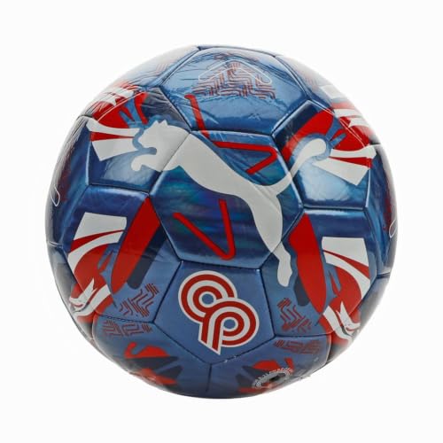 PUMA Unisex Christian Pulisic Graphic Soccer Ball, Blazing Blue-Fast Red- White SS26, 5 Cp Road to World Cup Graphic Ball