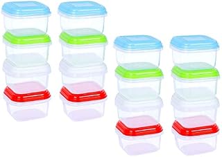 Baby Food Container Freezer Cube Trays Weaning Pots Tubs Stacking Containers (Pack 16 Mini)