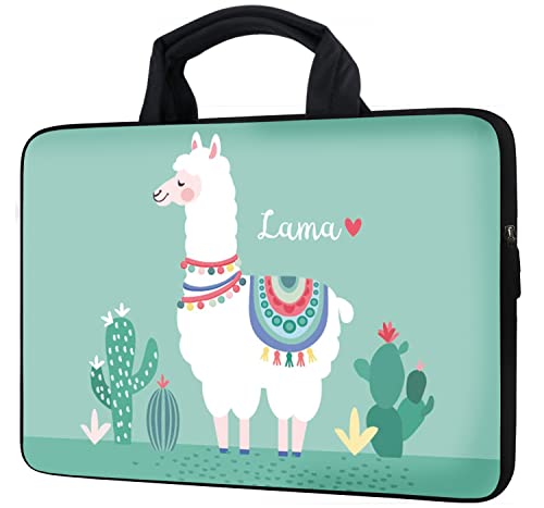GHJTFC 12Inch Laptop Sleeve Carrying Bag Protective Case Neoprene Sleeve Tote Tablet Cover Notebook Briefcase Bag with Handle (Alpaca,12