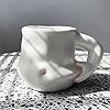 Hesim Hand-Crafted Ceramic Fat Belly Mug With Arm Handle | Potbelly Coffee Cup | Father's Day Gift #1