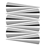 BESPORTBLE 6 Stück Edelstahl Sahnehörnchen Backform Spitz Zulaufende Croissant Kegelformen Wiederverwendbar Spülmaschinenfest Backzubehör für Gebäck und Vanille Kipferl