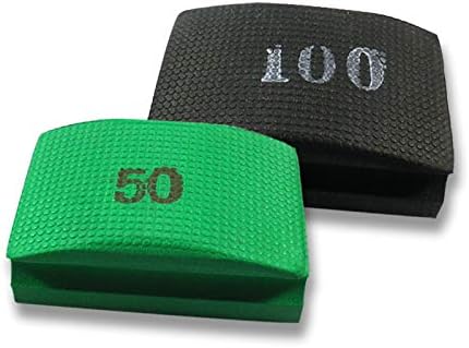The original diamond hand sanding pad, sanding sponge, 2 pieces Grain size 50, 100, for marble, glass, artificial stone, granite, natural stone, ceramics.