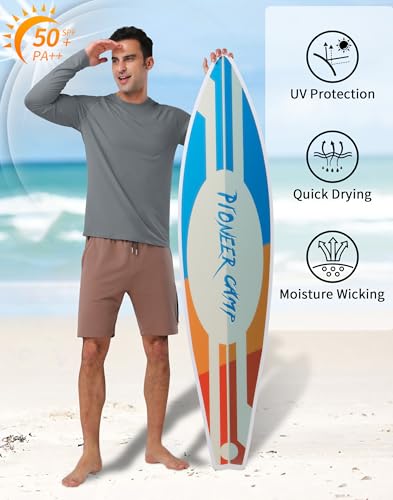Camiseta de protección solar UPF50+ para hombre de manga larga ligera y secado rápido 3