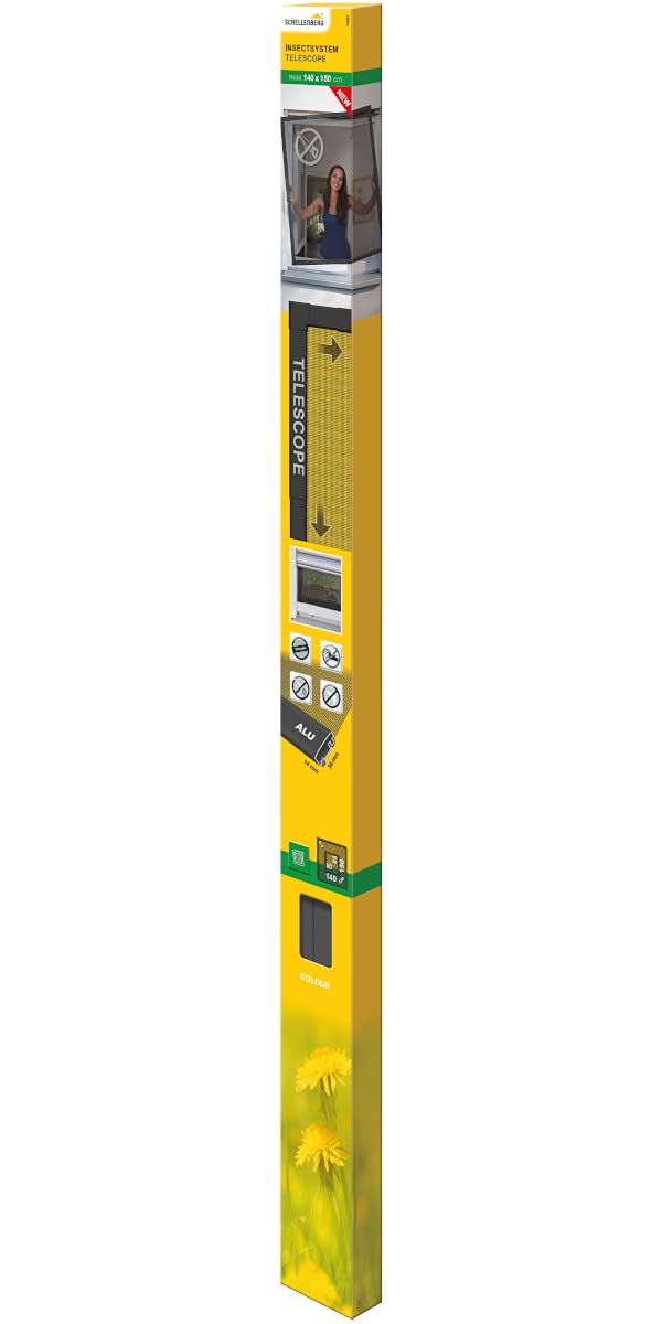 Schellenberg 70081 Okno moskitiery TELESKOP, antracyt