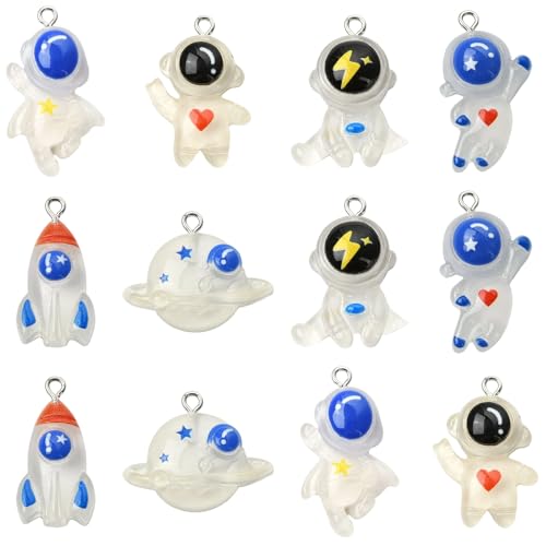 Breloques en résine fusée et planète : le lot de 36 charms parfait pour offrir des cadeaux DIY