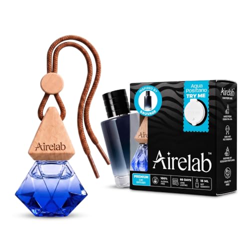 Image of Car Air Freshener | 15ml Refillable Perfume Oil with Wooden Diffuser Hanging Pod | Fragrance Inspired by Diore Sauvaj | Long Lasting Car Perfume | 60+ Days