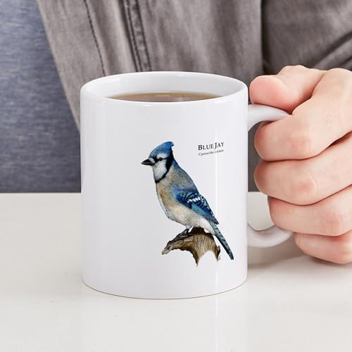 Taza de cerámica 11 oz CafePress Blue Jay miniatura 6