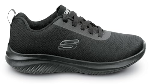Skechers Work Ultra Flex 3.0 Riley, Women's, Black, Soft Toe, EH, MaxTrax, Slip Resistant, Low Athletic, Work Shoe (8.0 M)