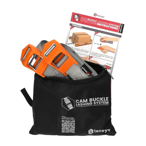 TENSYS Heavy-Duty Cam Buckle Straps for Roof Racks – 2 Pack UV Protected, Rustproof – Versatile Tie Down Straps for Kayaks, Surfboards, and Cargo – Inc Storage Bag, 25mm wide, 3.0 metre