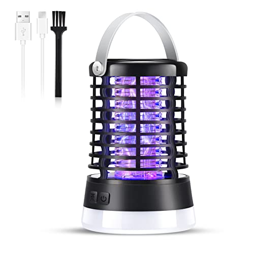 Mosquito Zapper Rechargeable，Bug Zapper Indoor & Outdoor Waterproof Fly Zapper Electric Bug Zapper With 3 Lighting Modes For Home, Kitchen,Patio, Backyard, Camping With Cleaning Brush & Usb #TOP18
