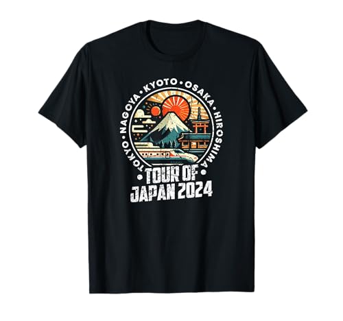 Tokyo Nagoya Kyoto Osaka Hiroshima 2024 Tour Japan Souvenir T-Shirt