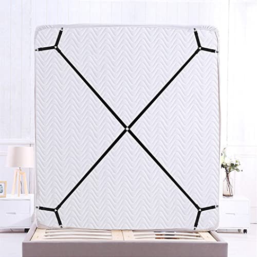 PTN Sujetadores para Sábanas, Sujetadores de Hojas Con 8 Clips, Ajustables Elásticos Correas Cama Clips, Soporte de Hoja, Adecuado para Funda de Cojín de Sábana o Funda de Sofá - Image 3