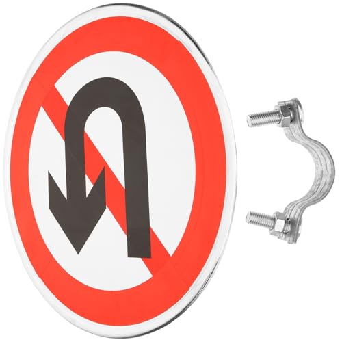 Panneau d'interdiction demi-tour réfléchissant pour bloquer les voitures dans votre allée