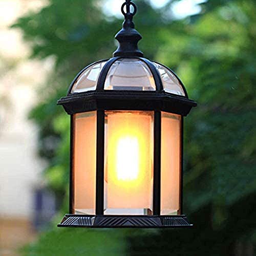 Preisvergleich Produktbild LWJPP IP55 wasserdichte Pendelleuchte Retro Garage Vineyard Patio Hängelampe Beruf Regenfest Kronleuchter Außen Aluminium-Druckguss Außen Chandelier (Color : Black)
