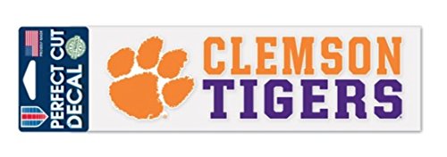 NCAA Clemson University Tigers 3 x 10 inch Perfect Cut Decal