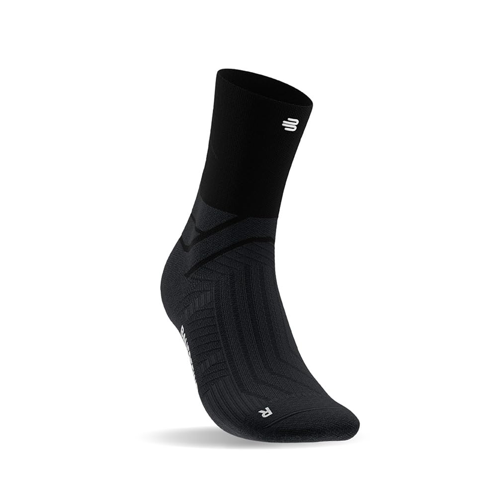 BAUERFEIND Laufsocken „Run Performance Mid Cut Socks 2.0“ für Laufen & Fitness, 1 Paar Sportsocken mit Funktionszonen (Bspw. Arch Support Technologie), Laufstrumpf