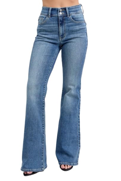 Judy Blue High-Waisted Flare Jeans with Tint – Classic, Comfortable, and Stylish Denim - 82630