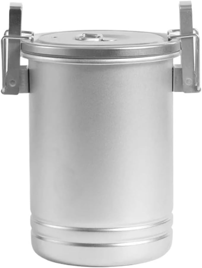 Camping Hiking Cook Pot 1800ml Stainless Steel Integrated Cooking Utensil,Compatible For Boiling Soup And Steaming Rice