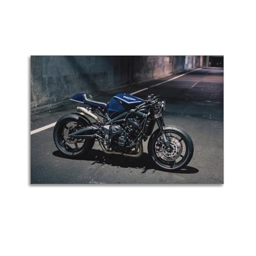 Tableau Triumph Speed Triple 1200 impression sur toile premium art moderne Cafe Racer
