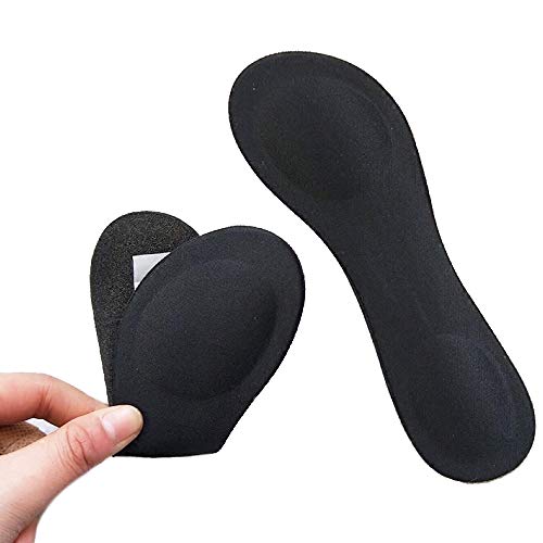 Image of CB 4-Pairs of Cloth Surface Sponge Inserts Invisible Slim Lightweight Insoles Liners, Ball of Foot Pain Relief Cushion, Barefoot Support, 3 /4 Length for Women's Shoes 5-7, Style A, Leopard