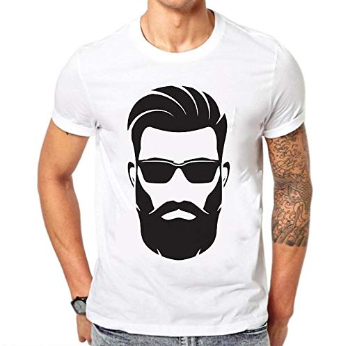 T-Shirt: Trendy Beard Men Print 