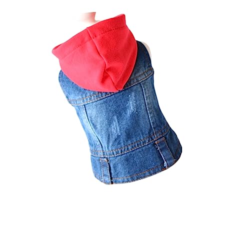 POPETPOP Per L'inverno Giacca Di Jeans Per Cani Da Compagnia Vestiti Di Jeans Per Animali Domestici Cappotto Di Jeans Per Cani Tuta Primaverile Per Animali Domestici Cucciolo Il Cane