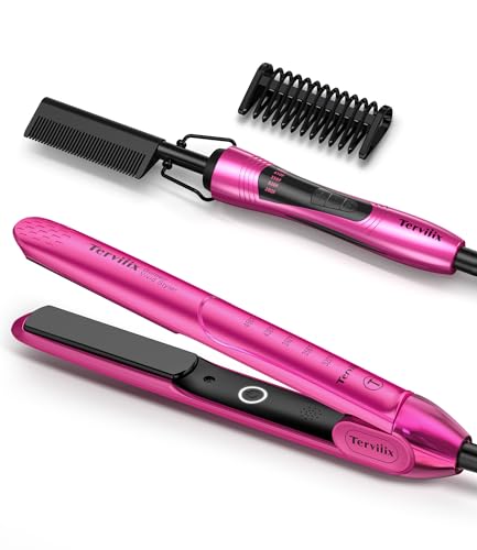 Plancha de cabello profesional Terviiix 1 pulg cerámica miniatura 1