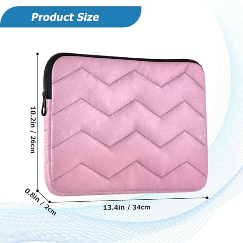 Funda para portátil 13-14 pulgadas con textura rosa brillosa miniatura 3