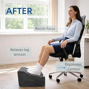 XYRONICA Under Desk Foot Rest, Adjustable Height Foot Stool for Office — photo 5 of 6