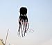 295 Inches ( 7.5M ) Giant Octopus Paul Parafoil Kite Black with Handle & String, Beach Park Outdoor Fun