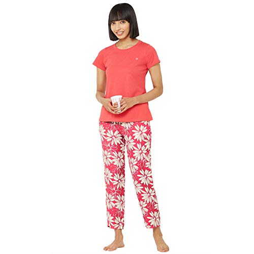 Image of SOIE Women's Super-soft Rayon printed pyjamas with pockets