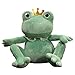 TMYDMJ Peluche Frog Animal Peluche Peluche Jouet Couronne Grenouille Coussin de Peluche Mignonne Jolie poupée de Grenouille Jolie fête d'anniversaire Cadeau 30cm,