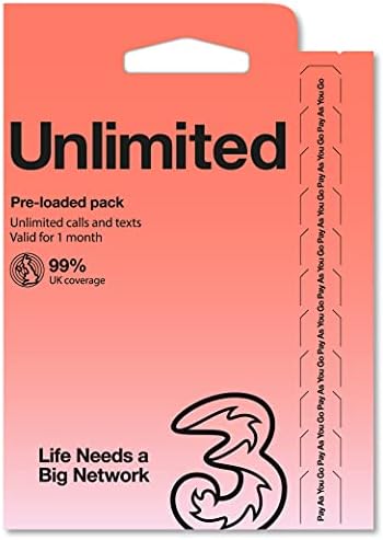 Three Mobile PAYG Voice SIM Pack - 10GB - £10