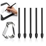 Pack de 5 Pointes de Stylet Tactile de Remplacement : Cet ensemble comprend 5 pointes de rechange haute qualité pour et 1 clip pratique ; parfaitement compatible avec Galaxy Tab S6/S7/S8/S9/S10 et les séries Note, une solution universelle pour votre stylet.