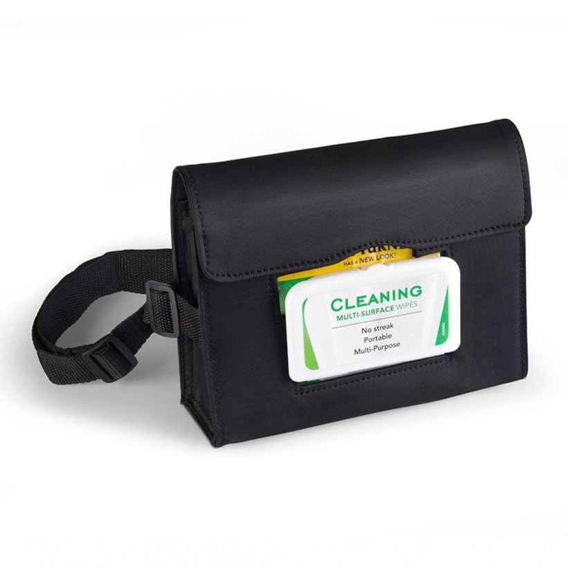 Sani-Professional, Table Turners Table Wipe Belt Pak Black, Nylon, 7.5" Length x 6.5" Width | 1 Each by PDI – 8.25” wide x 5.25” tall x 2.625” deep, Nylon, Black, Model A276BL