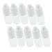Newzoll 10 Pcs 5 ml Empty Plastic Dropper Clear Bottles Squeezable E-juice E-Liquid Childproof, White Cap