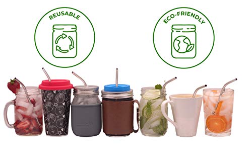 Pitillos metálicos bent 7.5" 4 piezas con bolsa miniatura 5