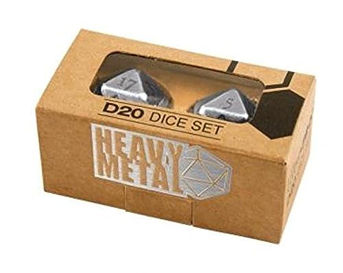 Ultra Pro Heavy Metal D20 Dice Set, Chrome