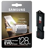 Samsung 128GB MicroSD XC Class 10 Grade 3 UHS-3 Mobile Memory Card for Samsung Galaxy S7 & S7 Edge S8 & S8 Plus & SD Memory Card Reader