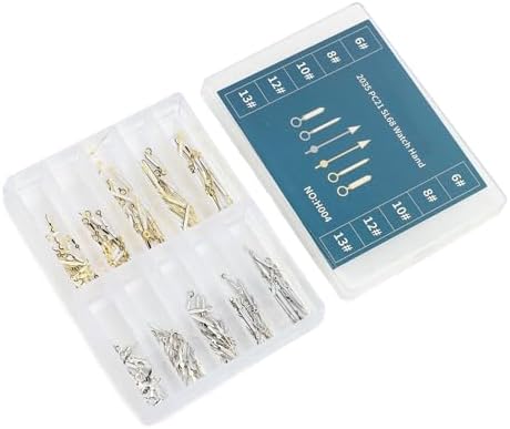 Aramox Replacement Watch Hands Set, Metal Watch Hands for 2035 PC21 SL68 Quartz Watch Movements, 100 Sets, Simplify Repairs and Enhance Aesthetics (Luminous Gold)