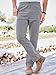 PLEPAN Men's Chino Pants Khaki - Stretch Waist Slim Fit Casual Trousers for Work Gray 40W-32L