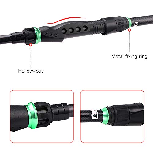 Anself 1,8 m / 2,1 m / 2,4 m / 2,7 m / 3,0 m / 3,6 m Vara de pesca telescópica Ultraleve vara de pes