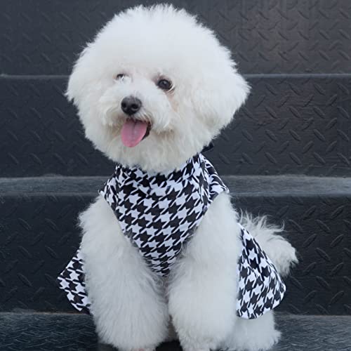 CuteBone Turtleneck Dog Velvet Dress Puppy Skirt Costume Pet Clothes Cat Apparel with Bow Hair Rope for Small Dogs CVD04XS - Image 5
