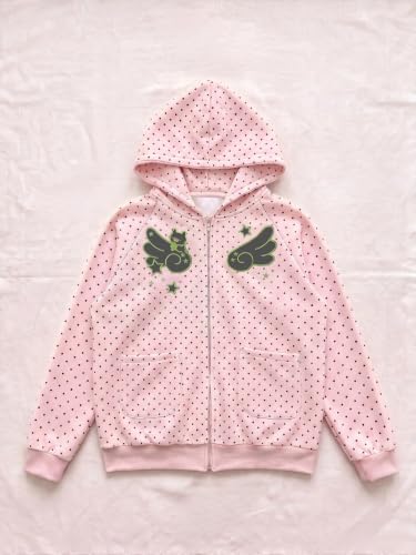 Image of Pokn Y2K Zip Up Hoodie Jojifuku Cutecore Kawaii Hoodie Clothes Women Long Sleeves Tops Graphic Cutecore Shoujo Clothes