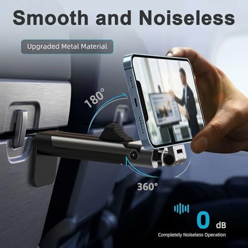 Image of ZORBES Airplane Phone Holder, Adjustable Foldable Stand, 360 Rotation