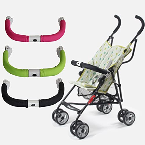 Barra de apoio de braço para bebês com apoio de braço, guidão de carrinho de bebê, design aberto no